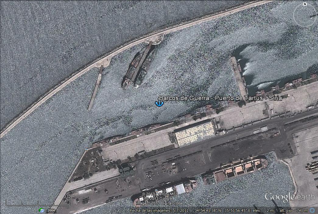 Barcos de Guerra - Puerto de Tartus - Base rusa en Siria 1