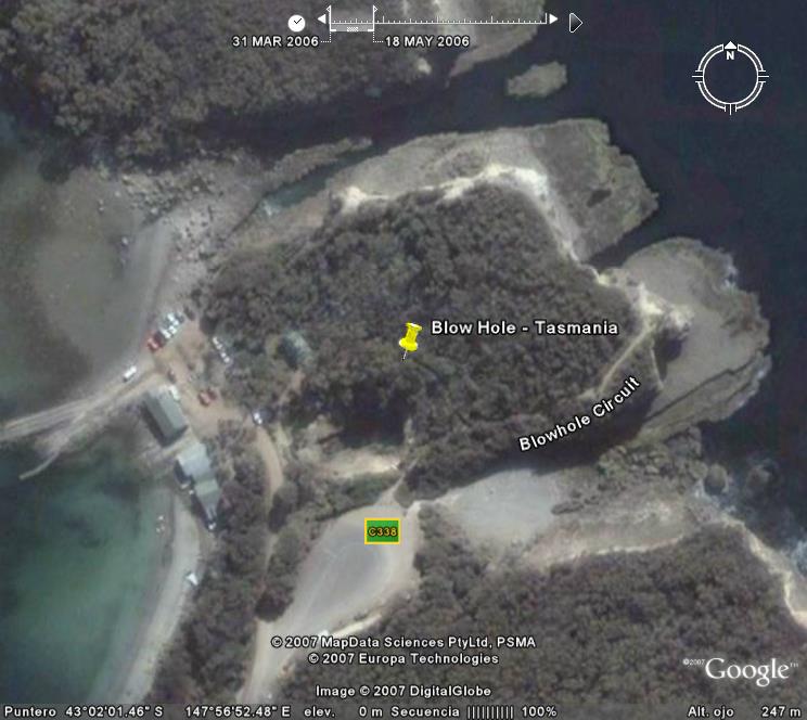 Blowhole Tasmania - En busca del centro de la Tierra 🗺️ Foro General de Google Earth