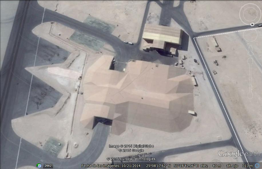 Enorme Bunker para aviones en la base de Al Udeid - Qatar 1 - Curiosos bunkeres para aviones en Hamadan, Iran 🗺️ Foro Belico y Militar