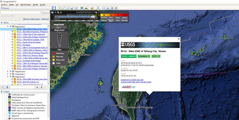Capa de Terremotos en Tiempo Real - Placas Tectónicas en Google Earth 🗺️ Foro Clima, Naturaleza, Ecologia y Medio Ambiente