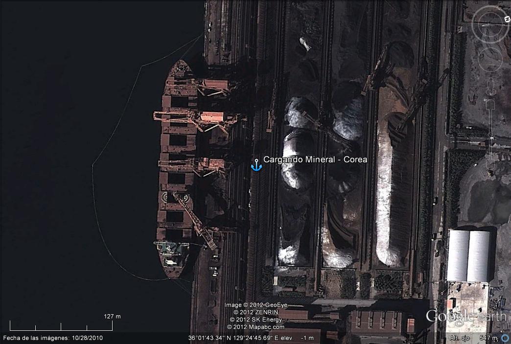 Cargando Mineral 268m - Corea 1 - Portacontenedores de 360 metros en Corea del Sur 🗺️ Foro General de Google Earth