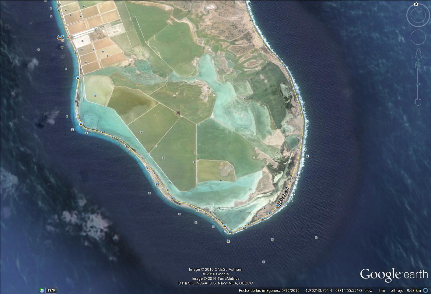 Cargill Salt Works, Bonaire, Holanda (Antillas Holandesas) 1 - Concurso de Geolocalización con Google Earth