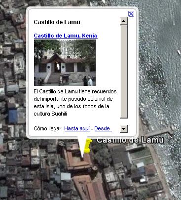 Localización con foto y enlaces de Texto - Como poner una foto y un enlace en Google Earth