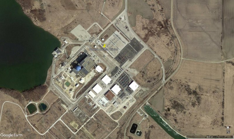 Central nuclear Clinton, Illinois, USA 1