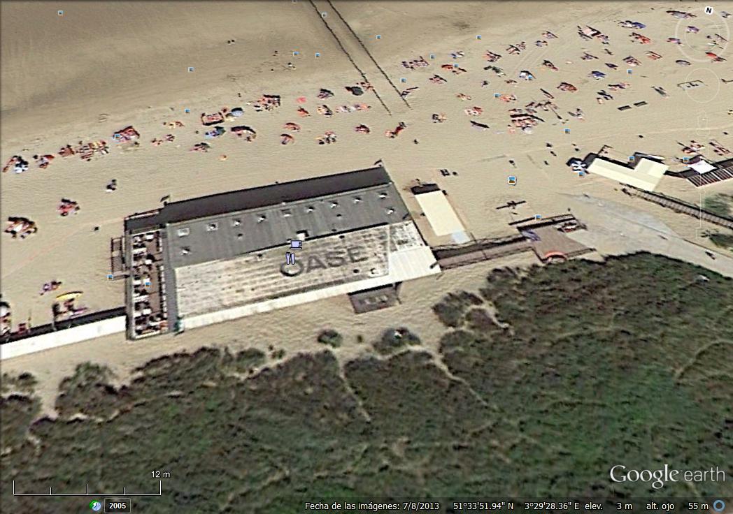 Chiringuito de playa Oase, Domburg, Países Bajos 1 - Bandera de Texas sobre un tejado de Texas 🗺️ Foro General de Google Earth