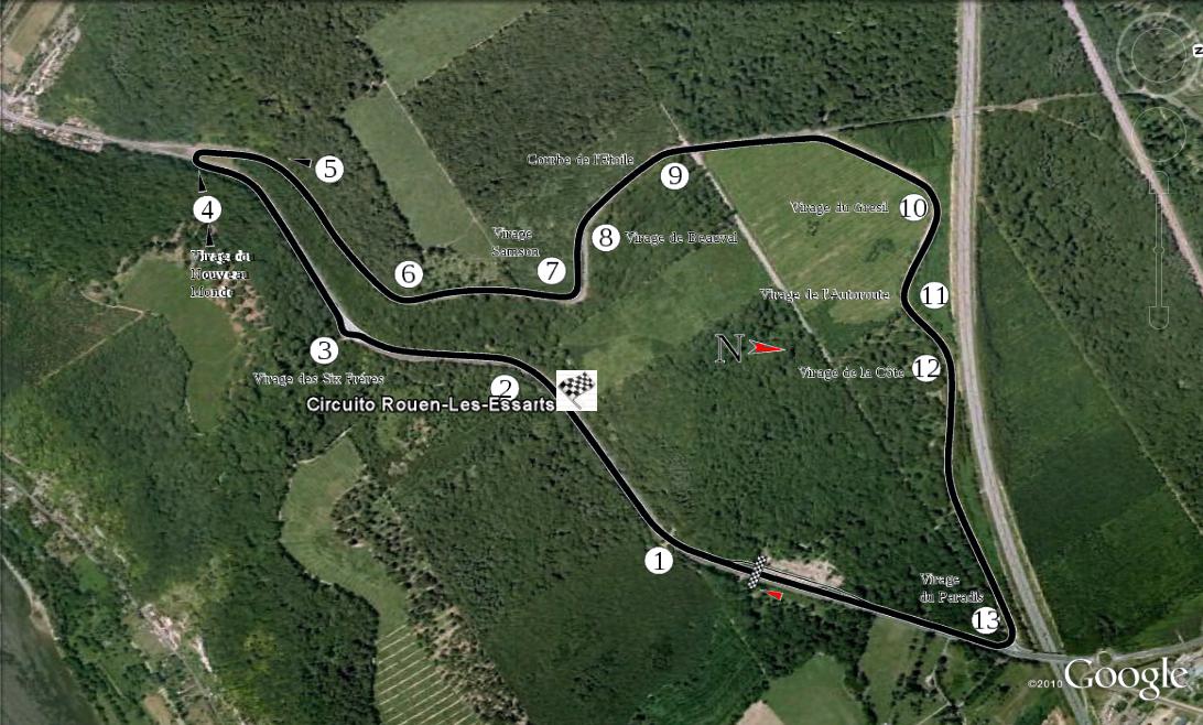 Circuito de Rouen-Les-Essarts 1 - Circuito Gilles Villeneuve 🗺️ Foro Deportes y Aficiones