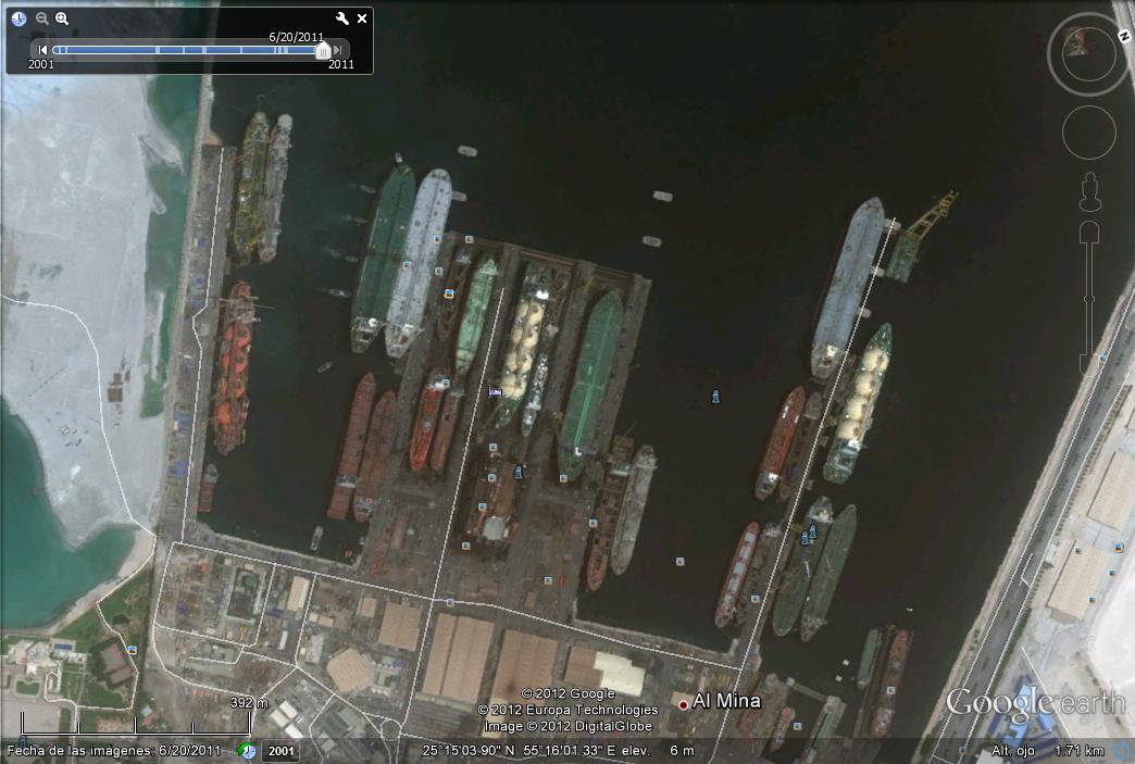 Superpetroleros y barcos gasistas en Dubai 1 - Ferry en Suecia 🗺️ Foro General de Google Earth