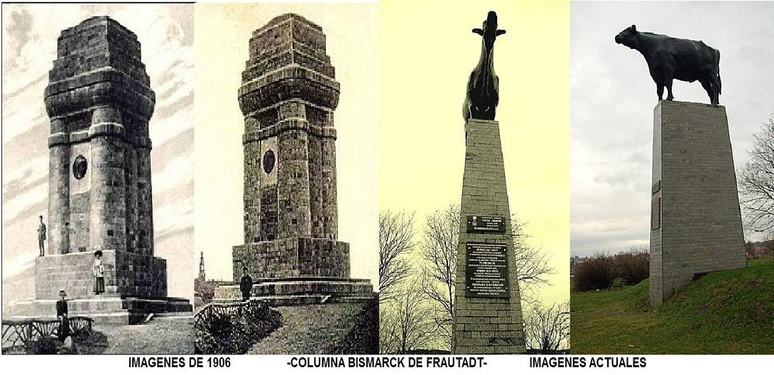 Columna Bismarck en Fraustadt Alemania Hoy Wischowie Polonia 0 - LOCALIZACION DE LAS TORRES DE BISMARCK