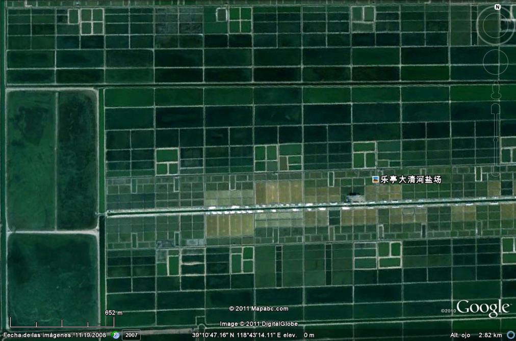 Salinas en China - Formas Curiosas a vista de Google Earth