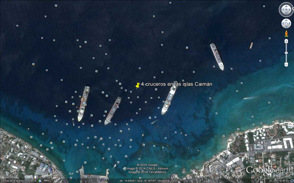 Cruceros atracando en Islas Caiman 0 - Portacontenedores 300 m - Sidney 🗺️ Foro General de Google Earth