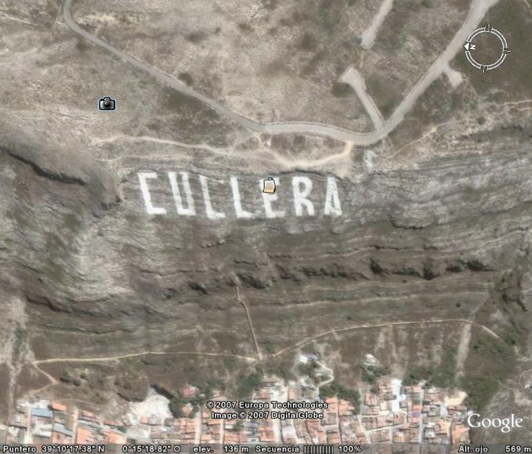 Cartel de Cullera en una montaña - Valencia 0 - Mensajes al Espacio