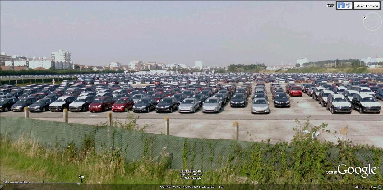 DEPOSITOS DE COCHES EN Calais: un mar de Citroen 1 - Valencia: Parking de Coches para exportacion 🗺️ Foro General de Google Earth