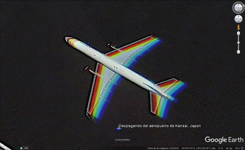 Despegando del aeropuerto de Kansai, Japon 1 - Avion Arcoiris aproximandose a Montreal, Canada 🗺️ Foro General de Google Earth