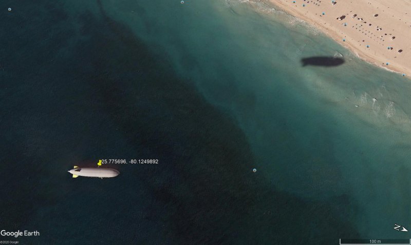 Dirigible en Miami Beach, Florida 0 - Dirigibles volando 🗺️ Foro General de Google Earth