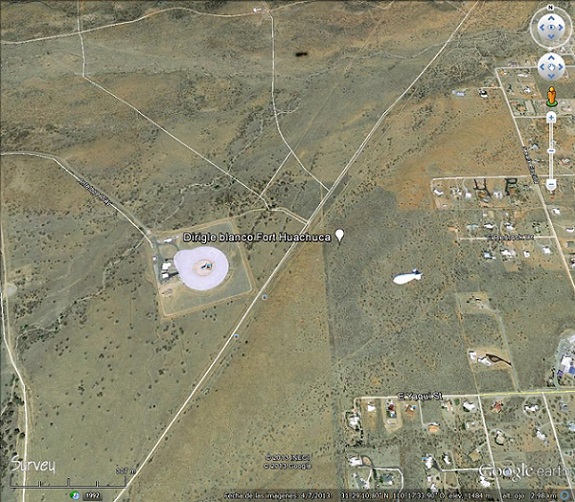 Dirigle blanco Fort Huachuca cazado con Google Earth 0 - Dirigibles espía y vigilancia (UAV) 🗺️ Foro Belico y Militar