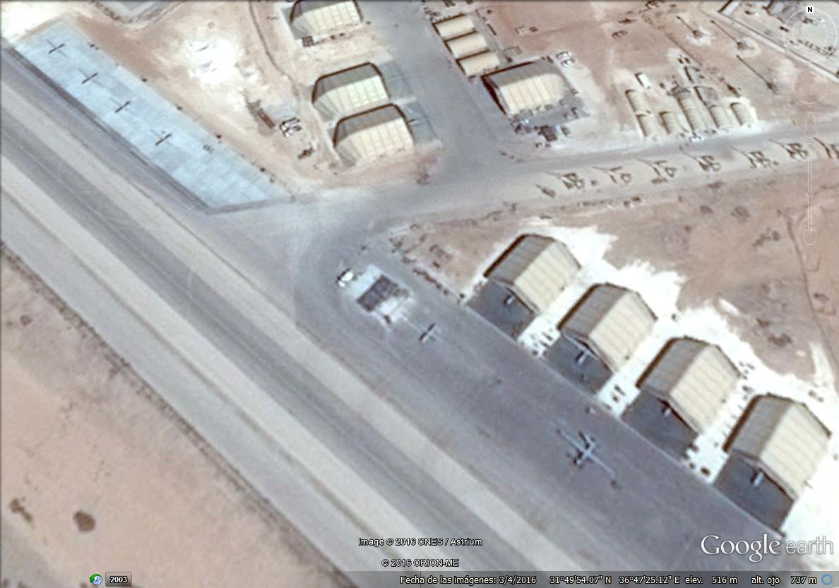 Drones USA en Muwaffaq Air Base, Jordania 2016 1 - UAV, Drones: Aviones no tripulados cazados con Google Earth