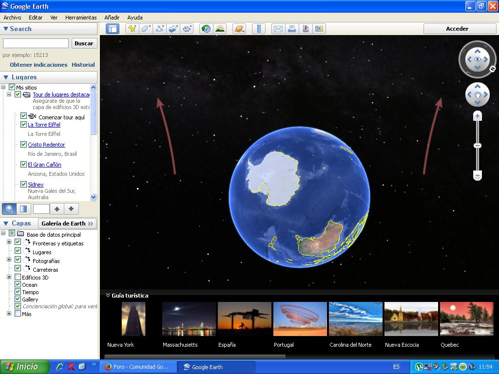 Mi google earth no para de girar, ayuda