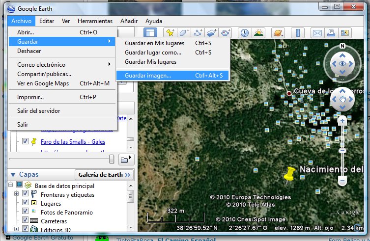 Ejemplo de Como guardar una Imagen capturada con Google Earth - Subir una imagen y un KMZ al foro