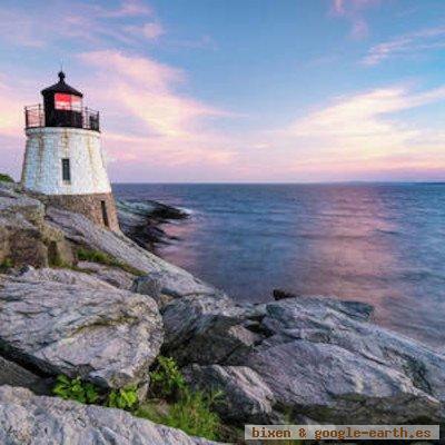 El Faro de Castle Hill, Newport, Rhode Island, EE. UU. 1