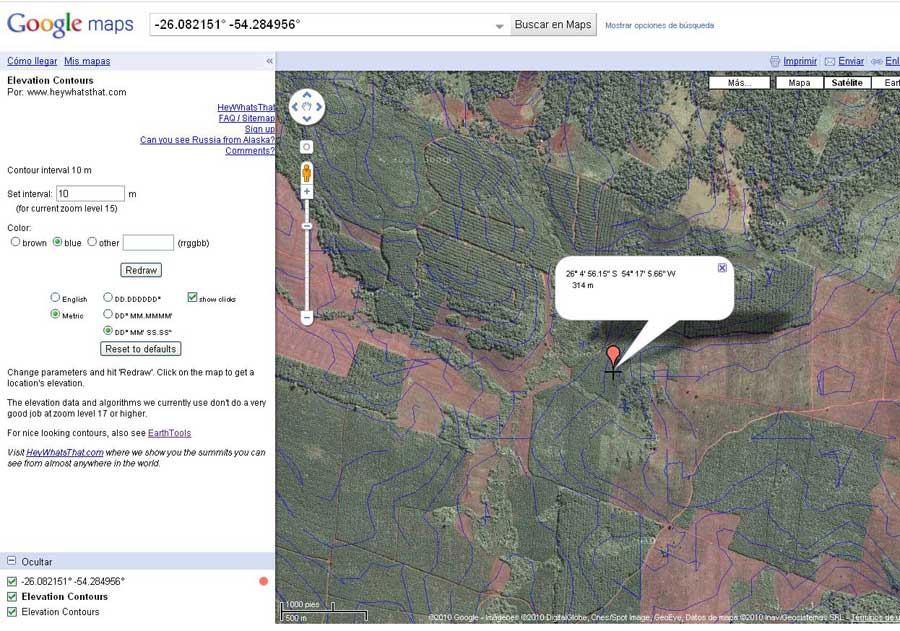 Google Maps: determinar la altura de marca de posición 1