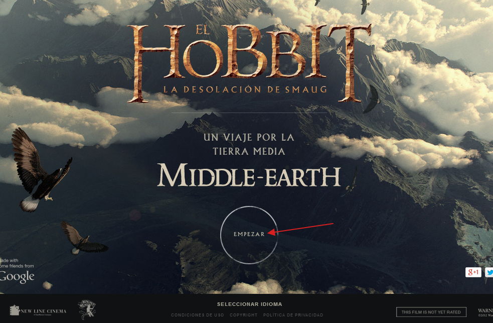 El Hobbit y la Tierra Media en Google Earth 2