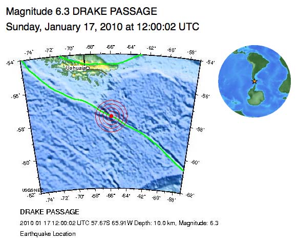 Terremoto submarino al sur de Argentina 0