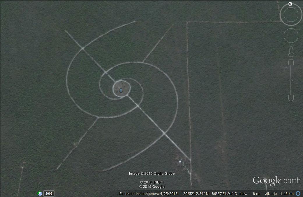 Espiral en la jungla de Mexico, cerca de Cancún 1 - Emu Gigante - sur de Australia 🗺️ Foro General de Google Earth