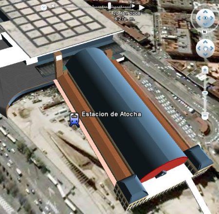 Estacion de Atocha - Ultima Versión de Google Earth