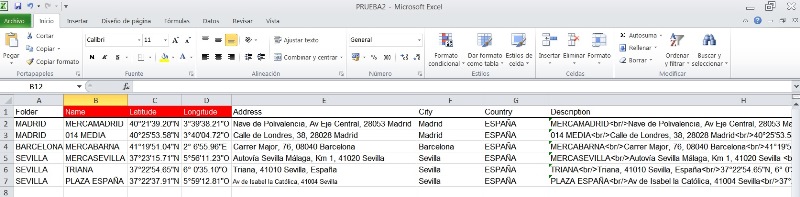 IMAGEN DEL EXCEL: PESTAÑA CARPETA - PLANTILLA EXCEL O ACCESS PARA MACROVOLCADOS DE MARCAS DE POS