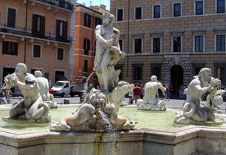 Fontana del Moro, Plaza Navona, Roma, Italia 0