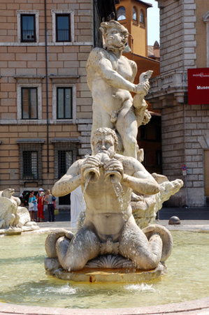 Fontana del Moro, Plaza Navona, Roma, Italia 0