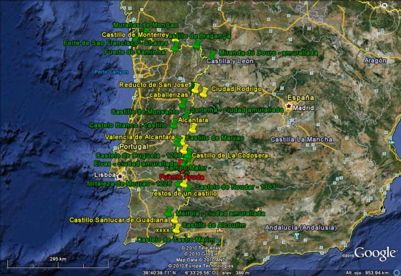 Fortificaciones en la raya con Portugal 0