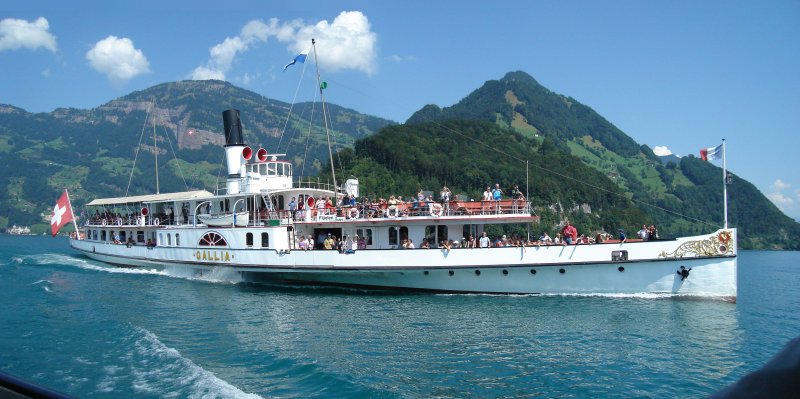 Gallia Paddle Steamer, Suiza 1