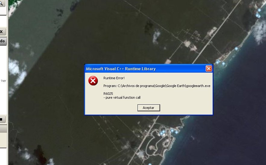 Ayuda! Se cierra Google Earth 2