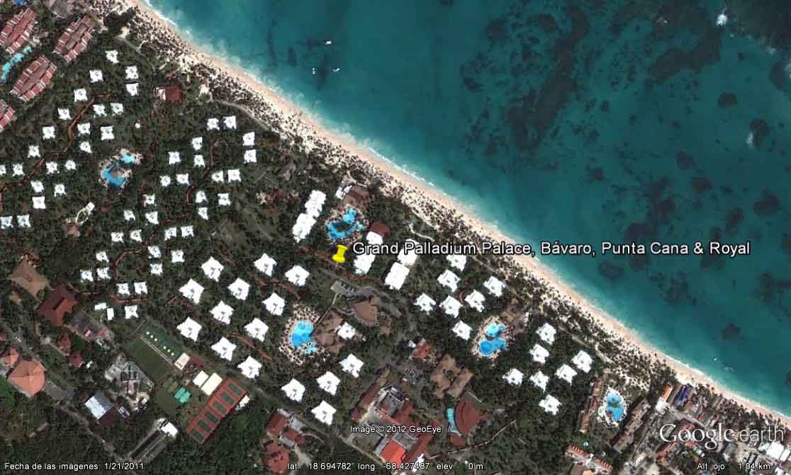 Grand Palladium Palace, Bávaro, Punta Cana & Royal - Hotel Catalonia Bávaro 🗺️ Foro Google Earth para Viajar