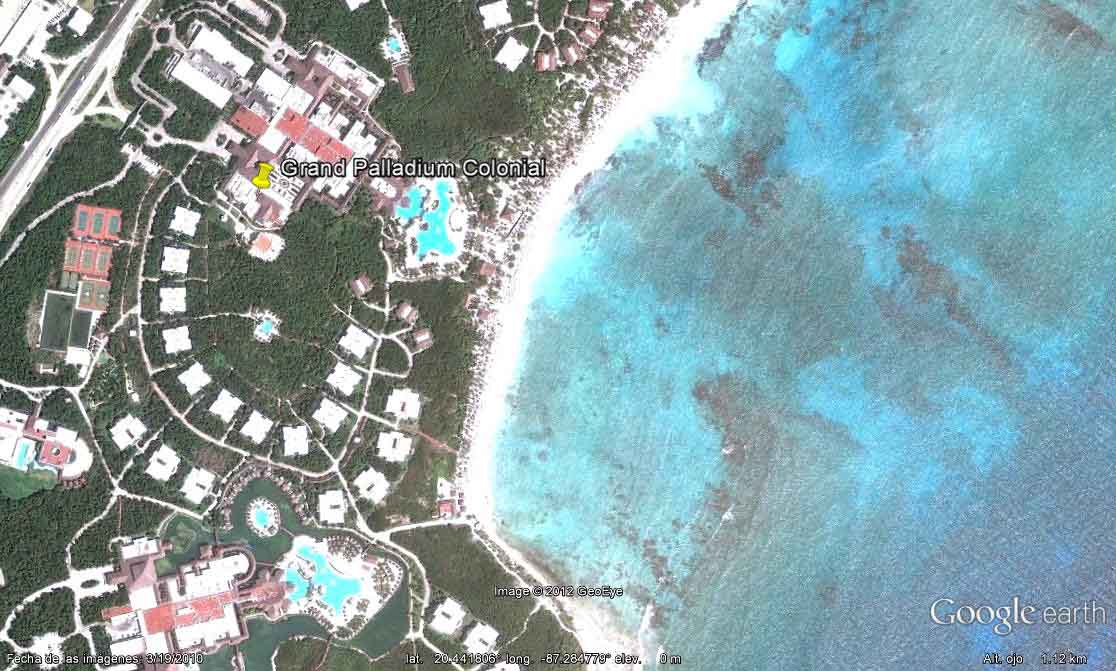 Hotel Grand Palladium Colonial ( Riviera Maya- México) - Beachscape, Kin Ha Villas & Suites 🗺️ Foro Google Earth para Viajar