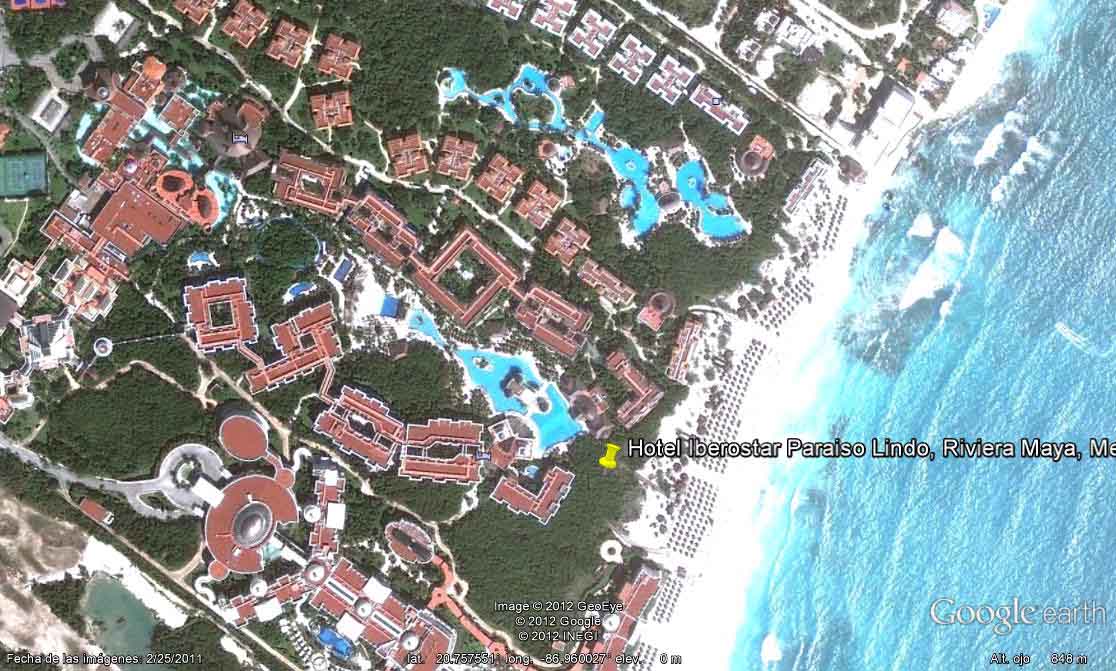 Hotel Iberostar Paraiso Lindo, Riviera Maya, Mexico - Beachscape, Kin Ha Villas & Suites 🗺️ Foro Google Earth para Viajar