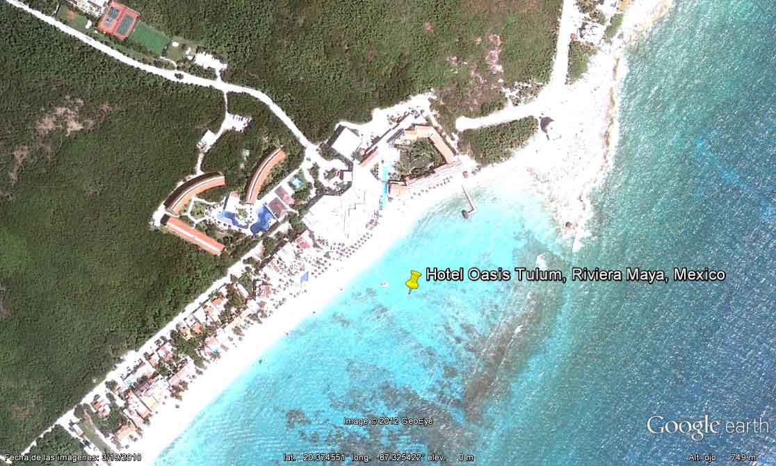 Hotel Oasis Tulum, Riviera Maya, Mexico - Beachscape, Kin Ha Villas & Suites 🗺️ Foro Google Earth para Viajar