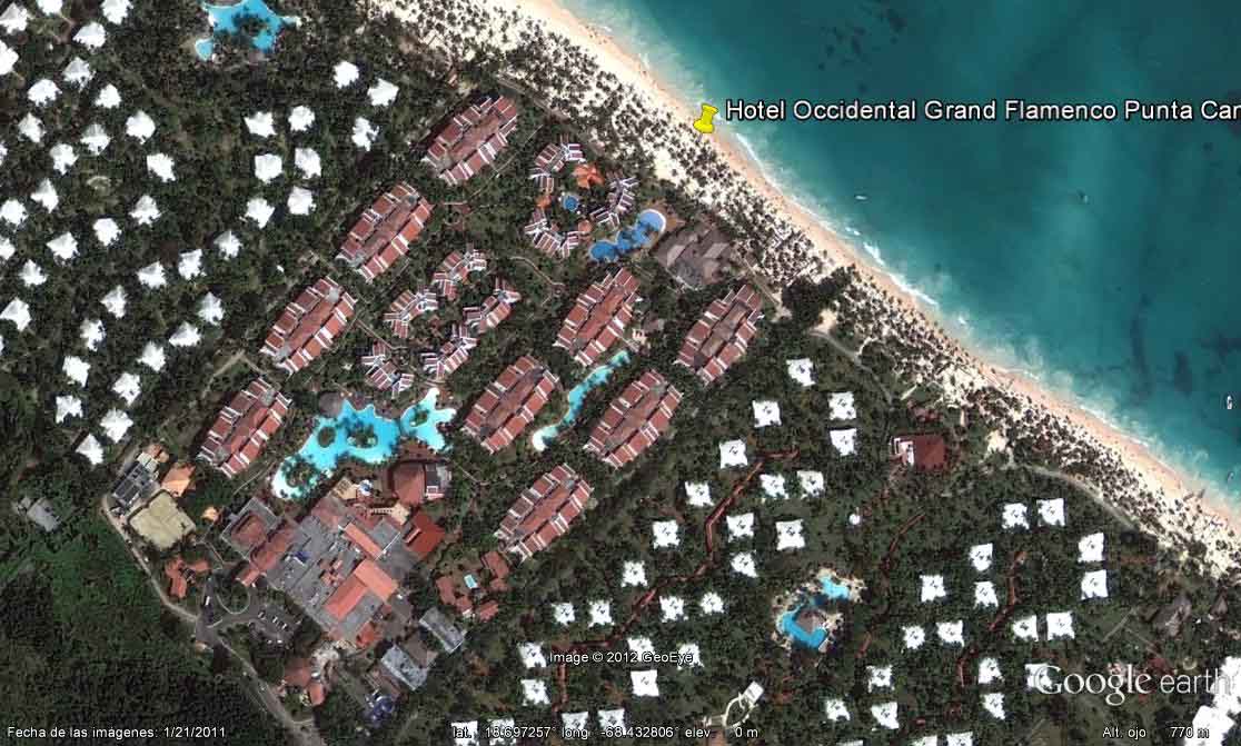 Hotel Occidental Grand Flamenco Punta Cana - Hotel Sirenis, Republica Dominicana 🗺️ Foro Google Earth para Viajar