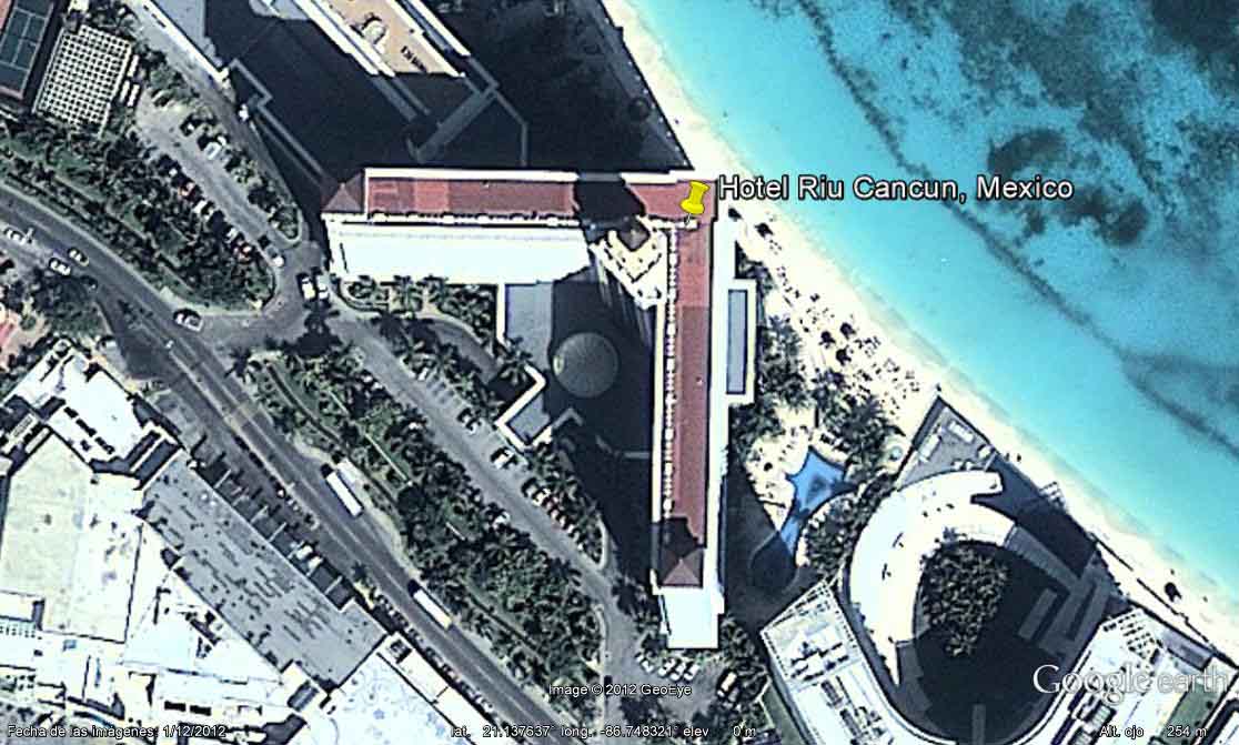 Hotel Riu Cancun, Mexico - Hotel Grand Riviera y Sunset Princess 🗺️ Foro Google Earth para Viajar