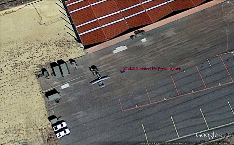IAI MkIII Searcher drone del ejército de España 0 - UAV, Drones: Aviones no tripulados cazados con Google Earth