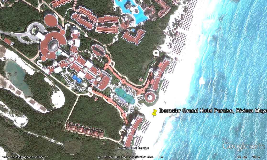 Iberostar Grand Hotel Paraiso, Riviera Maya - Beachscape, Kin Ha Villas & Suites 🗺️ Foro Google Earth para Viajar