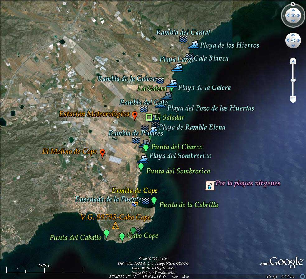 El litoral virgen de la Marina de Cope 🗺️ Foro España