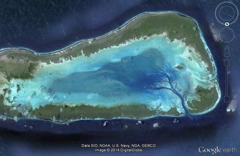 Isla del Indico con un arbol pintado dentro - 2 volcanes en Centroamerica 🗺️ Foro General de Google Earth