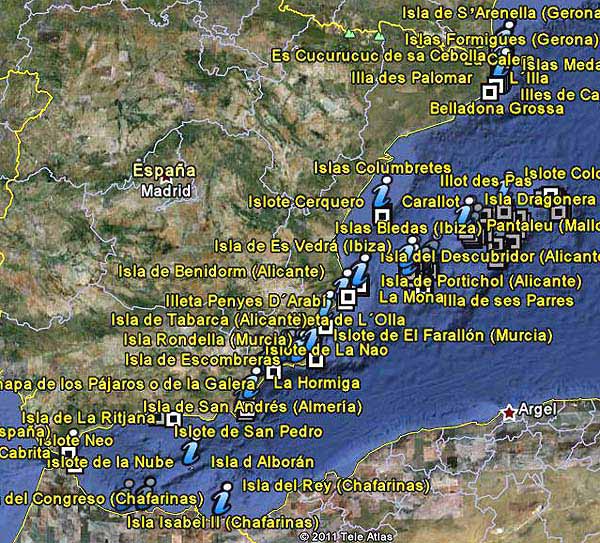 Islitas e islotes españoles del Mediterráneo 0