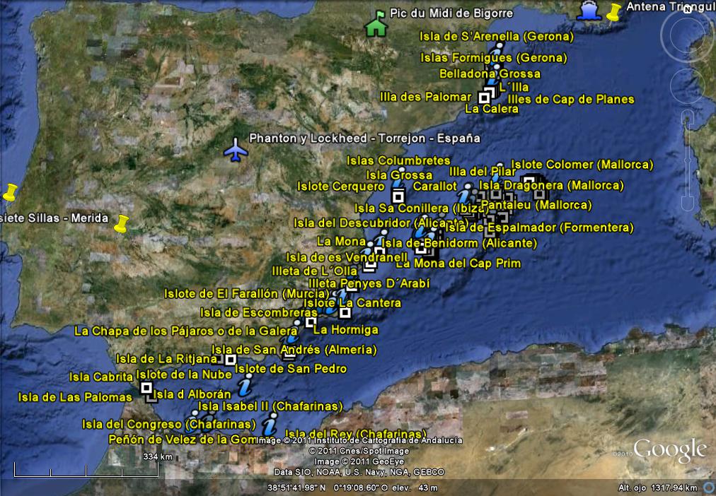 Islitas e islotes españoles del Mediterráneo