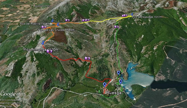 Recorrido en Google erath - Ascension al Pico Las Cruces. 3/8/13 🗺️ Foro Ficheros KMZ, KML y Rutas