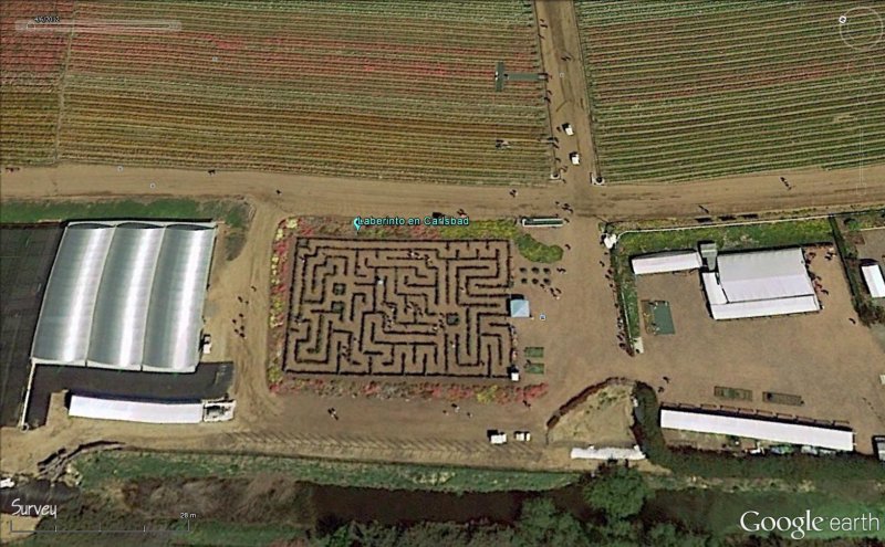 Laberinto en Rancho The Flowers Field (CA, EEUU) 0 - Laberinto Stausee Glems 🗺️ Foro General de Google Earth