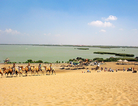 Lago de Arena, Yinchuan, Ningxia, China 0