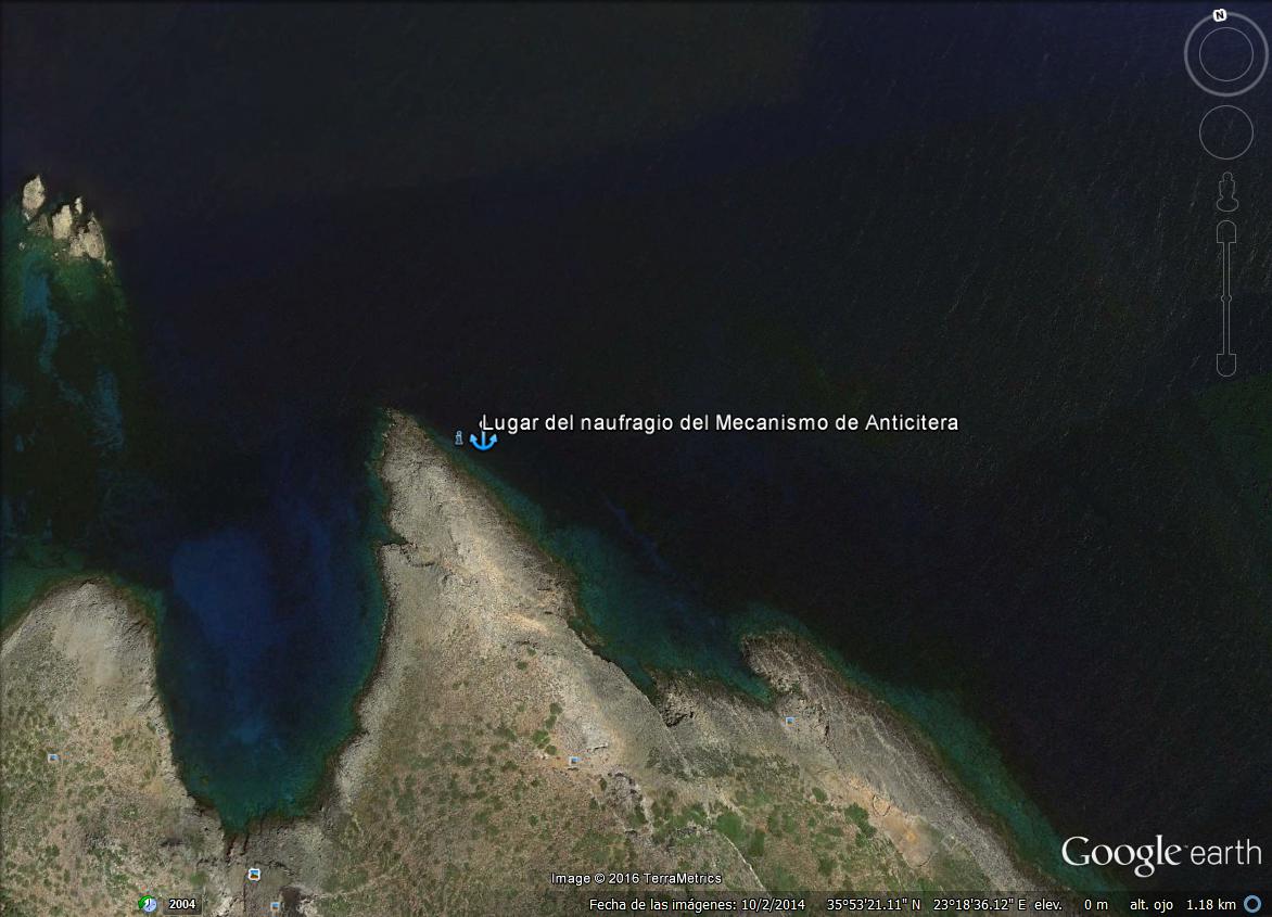 Lugar del Naufragio del Mecanismo de Anticitera - Grecia 1 - Zona de Libre Comercio 🗺️ Foro General de Google Earth